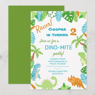 Dinosaur Birthday Invitation