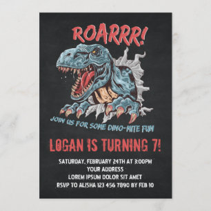 Dinosaur Birthday Invitation
