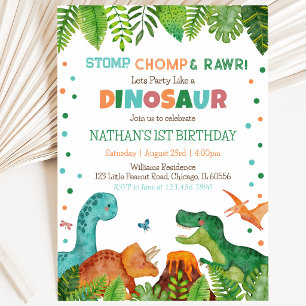 Dinosaur Birthday Invitation