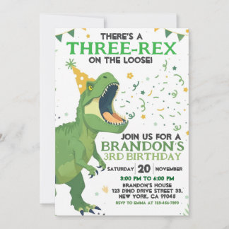 Dinosaur Birthday Invitation