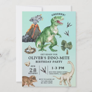 Dinosaur Birthday Invitation
