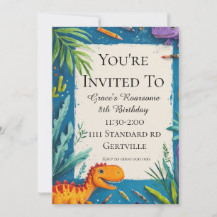 Dinosaur Birthday Invitation