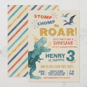 Dinosaur Birthday Invitation