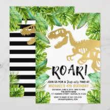 Dinosaur birthday invitation Dino Party Boy