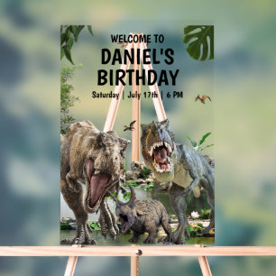 Dinosaur birthday invitation Dino T-Rex birthday Acrylic Sign