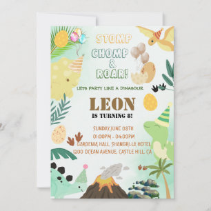 Dinosaur Birthday Invitation – Editable Kid Party
