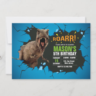 Dinosaur Birthday invitation. Roar Party. Invitation