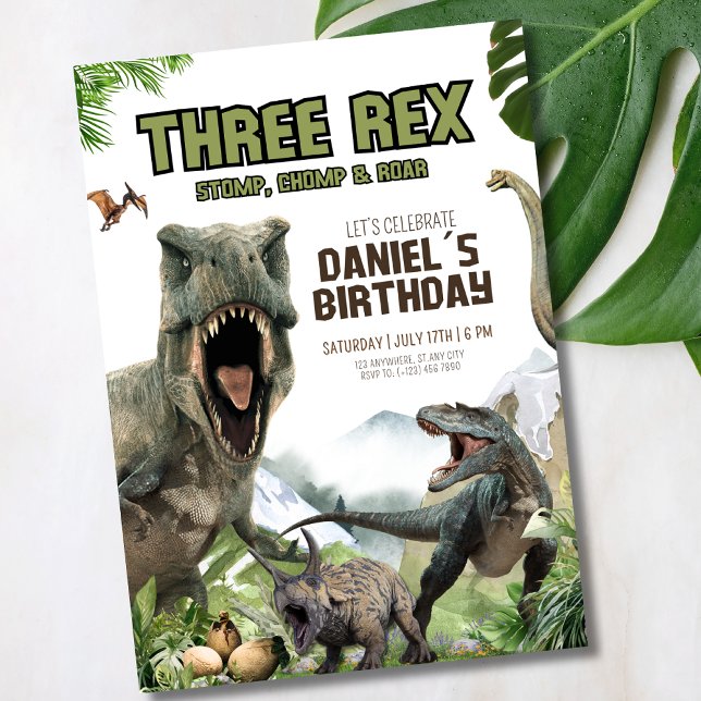 Dinosaur Birthday invitation T Rex Birthday Party (Creator Uploaded)