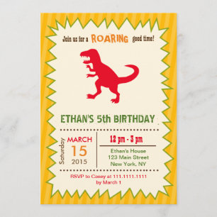 Dinosaur Birthday Invitations