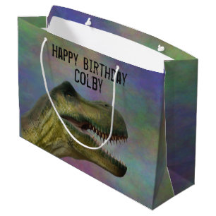 Dinosaur Birthday - Jurassic Tyrannosaurus Rex Large Gift Bag