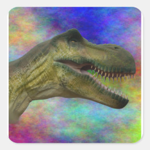 Dinosaur Birthday - Jurassic Tyrannosaurus Rex Square Sticker