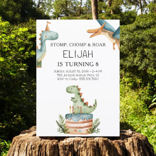 Dinosaur Birthday Kids Party Invitation