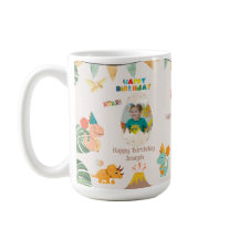 Dinosaur Birthday Mug Gift – Custom Photo