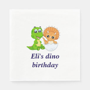 Dinosaur birthday napkin