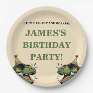 Dinosaur Birthday Paper Plate Kids Party