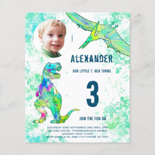 Dinosaur Birthday Party Budget Any Age Flyer