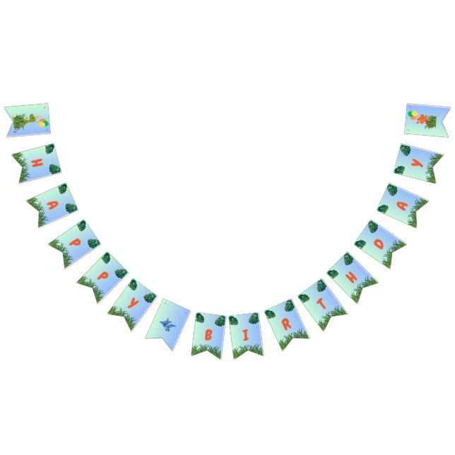 Dinosaur Birthday Party  Bunting (All)