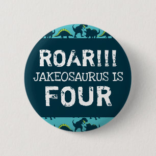 Dinosaur Birthday Party Button Favour