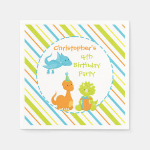Dinosaur Birthday Party Dino Personalised Napkin