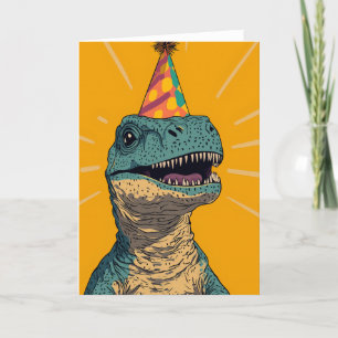 Dinosaur Birthday Party Greeting Card
