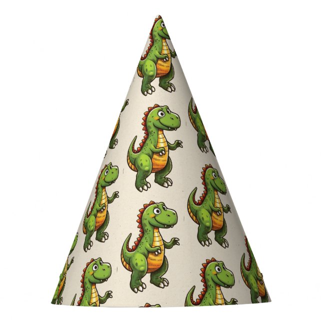 Dinosaur Birthday Party Hat (Front)
