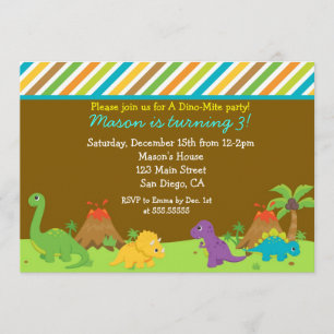Dinosaur Birthday Party Invitaions Invitation