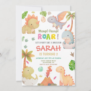 Dinosaur Birthday Party Invitation