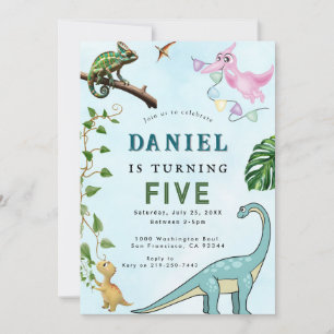Dinosaur Birthday Party Invitation