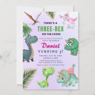 Dinosaur Birthday Party Invitation