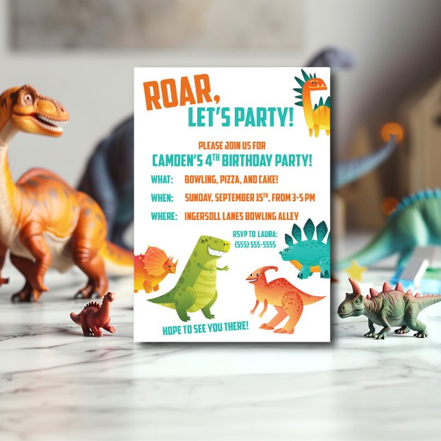 Dinosaur Birthday Party Invitation (Creator Uploaded)
