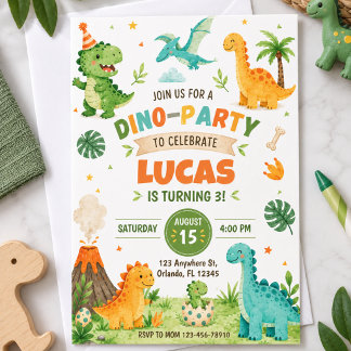 Dinosaur Birthday Party Invitation