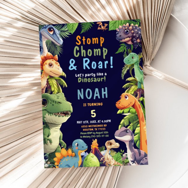 Dinosaur Birthday Party Invitation (Creator Uploaded)