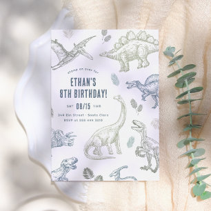 Dinosaur Birthday Party Invitation