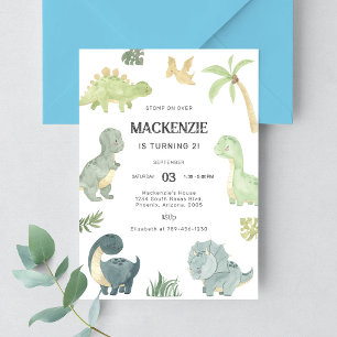 Dinosaur Birthday Party Invitation