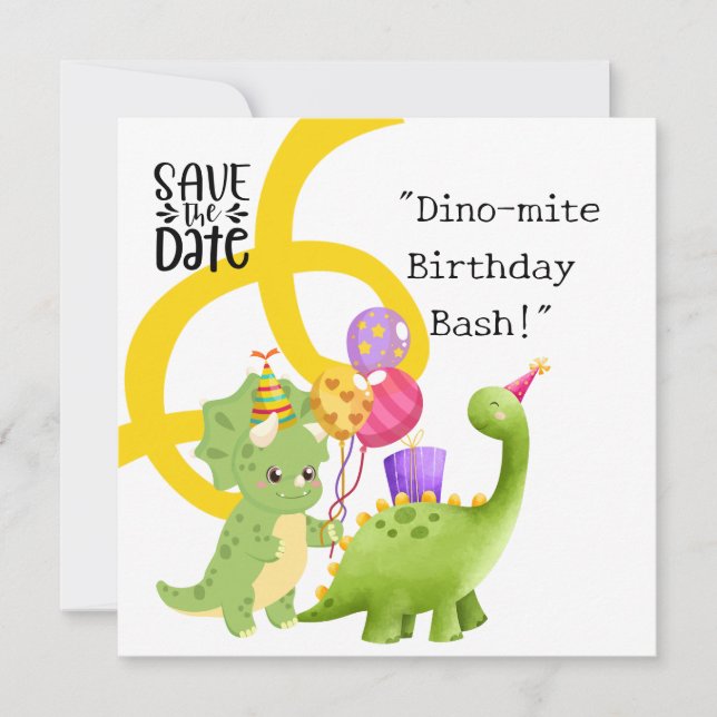 Dinosaur Birthday Party Invitation (Front)