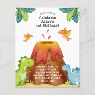 Dinosaur Birthday Party Invitation