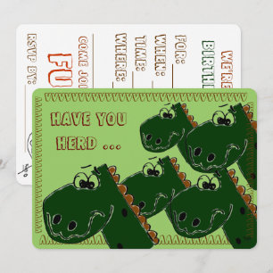 Dinosaur Birthday Party Invitation