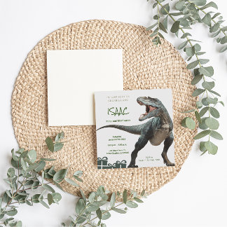 Dinosaur Birthday Party Invitation Card