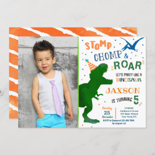 Dinosaur Birthday Party Invitations