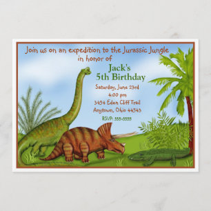 Dinosaur Birthday Party Invitations