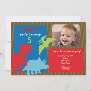 Dinosaur Birthday Party Invitations
