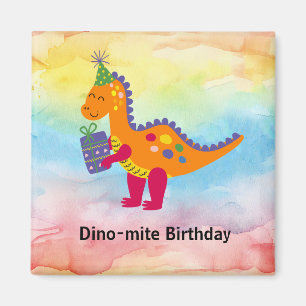 Dinosaur Birthday Party Magnet