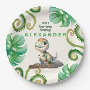 Dinosaur Birthday Party  Paper Plate
