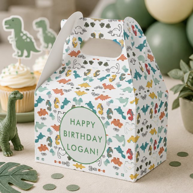 Dinosaur Birthday Party Photo Favour Box (Dinosaur Birthday Party Photo Favor Boxes)