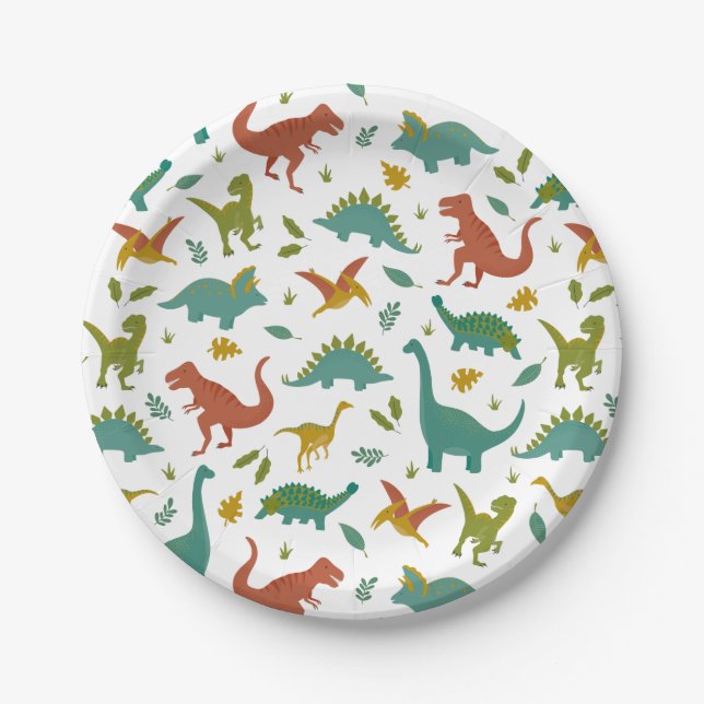Dinosaur Birthday Party Plate (Front)