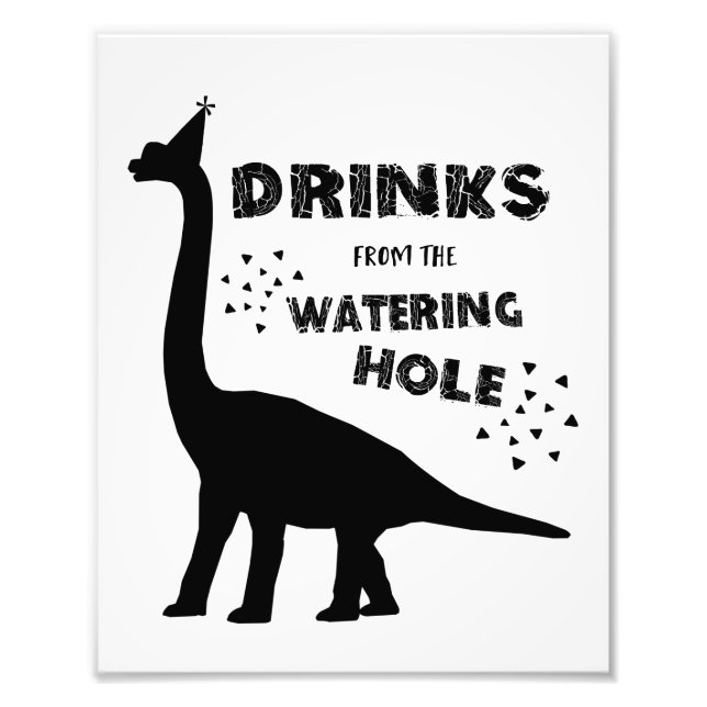 Dinosaur Birthday Party Sign (Front)