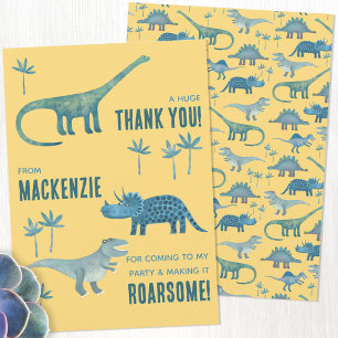 Dinosaur Birthday Party Thank You