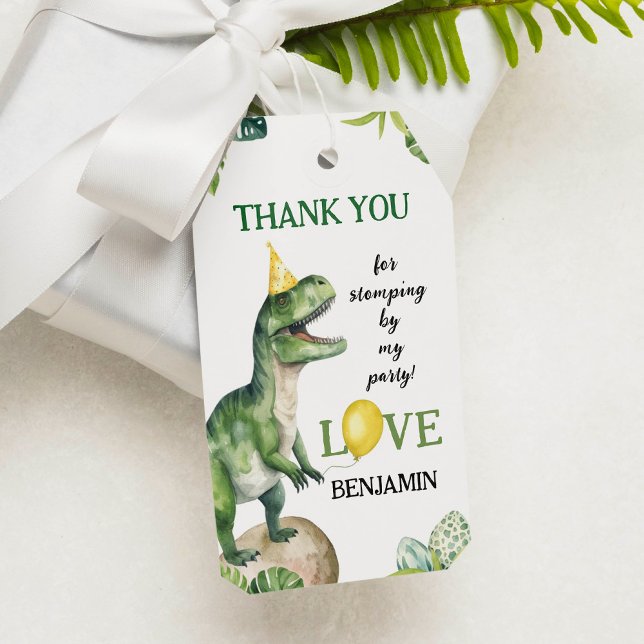 Dinosaur Birthday Party Thank You Tag (Creator Uploaded)