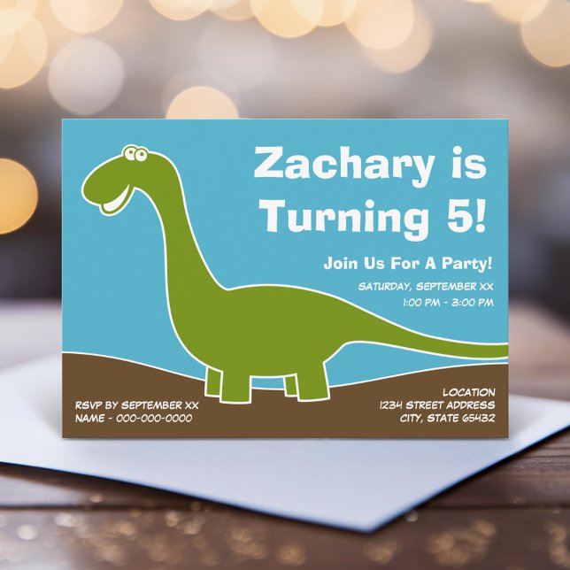 Dinosaur Birthday Party Theme Invitation (Unique Photo Card)