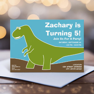 Dinosaur Birthday Party Theme Invitation